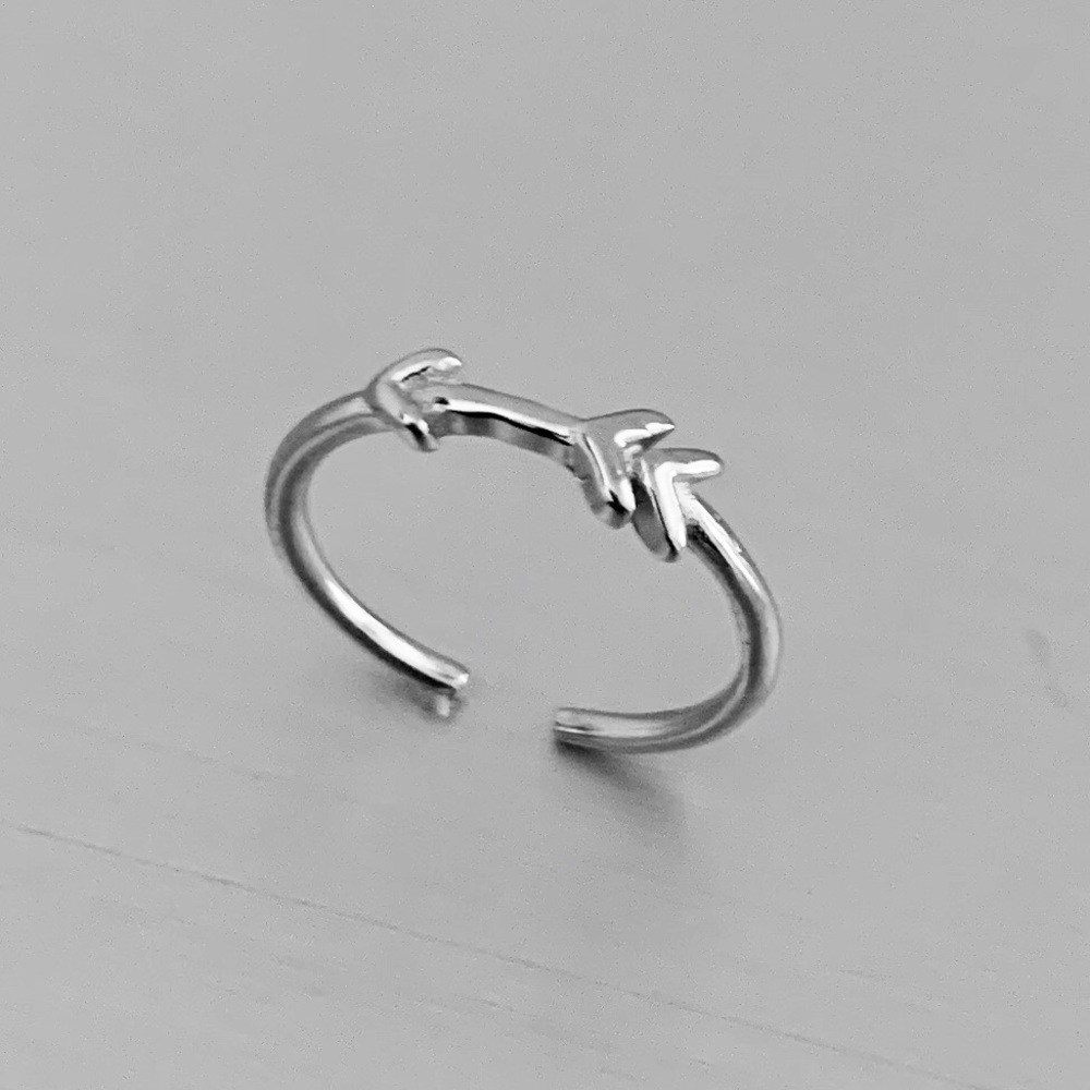 Sterling Silver Arrow Toe Ring, Silver Ring - image 8